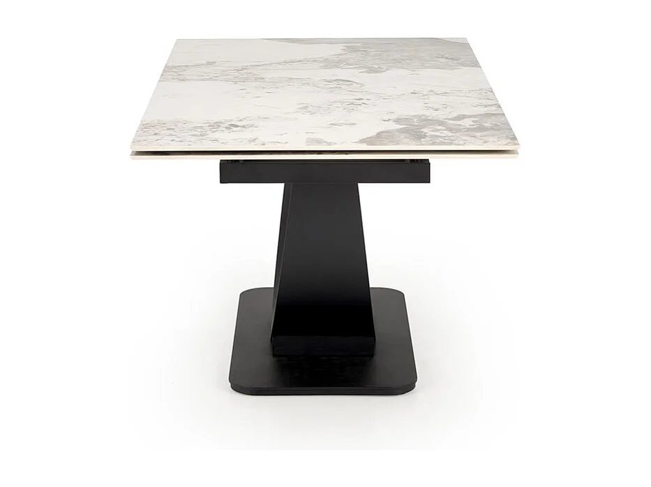 Table à manger Fernando (90x160-240)/Extensible/Céramique/Noir et Gris