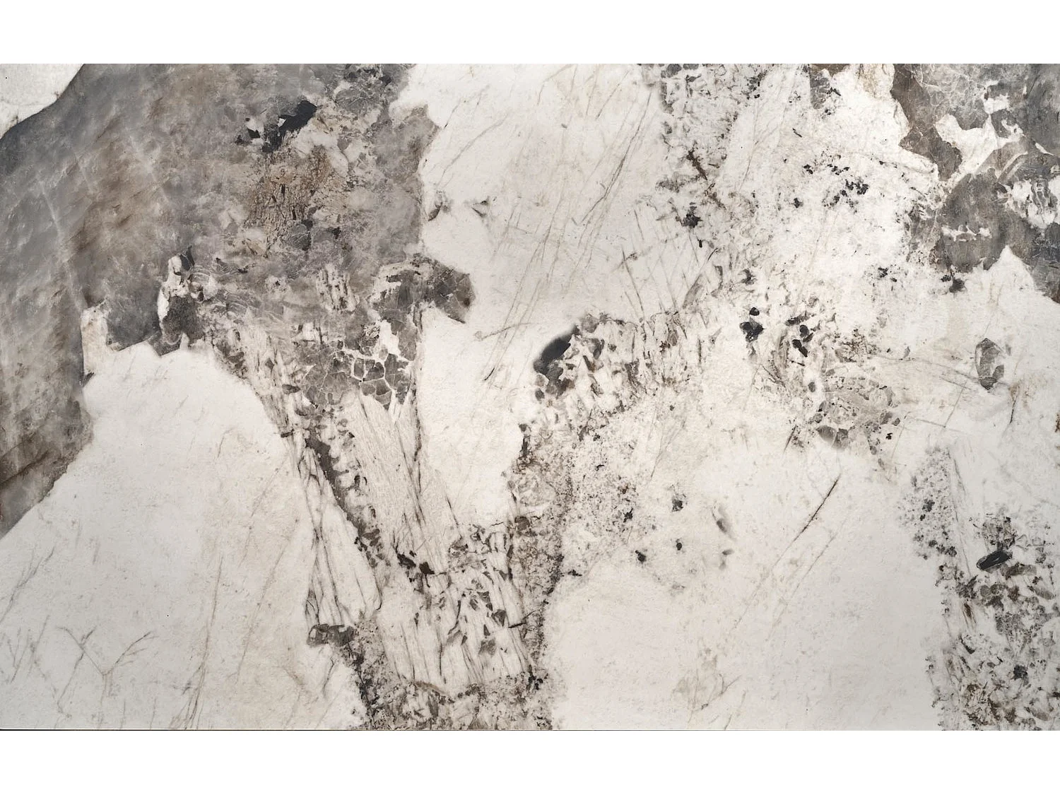 Table à manger Fernando (90x160-240)/Extensible/Céramique/Noir et Gris