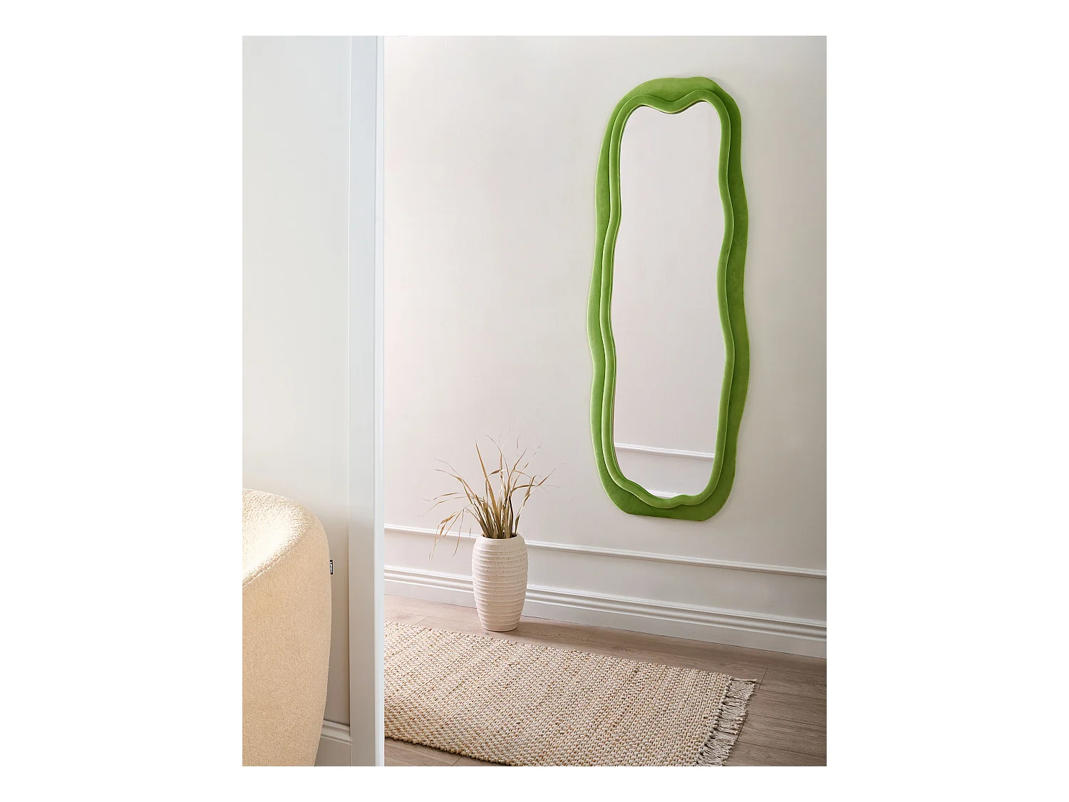 Miroir BEAUNE 56 cm 160 cm Velours Vert