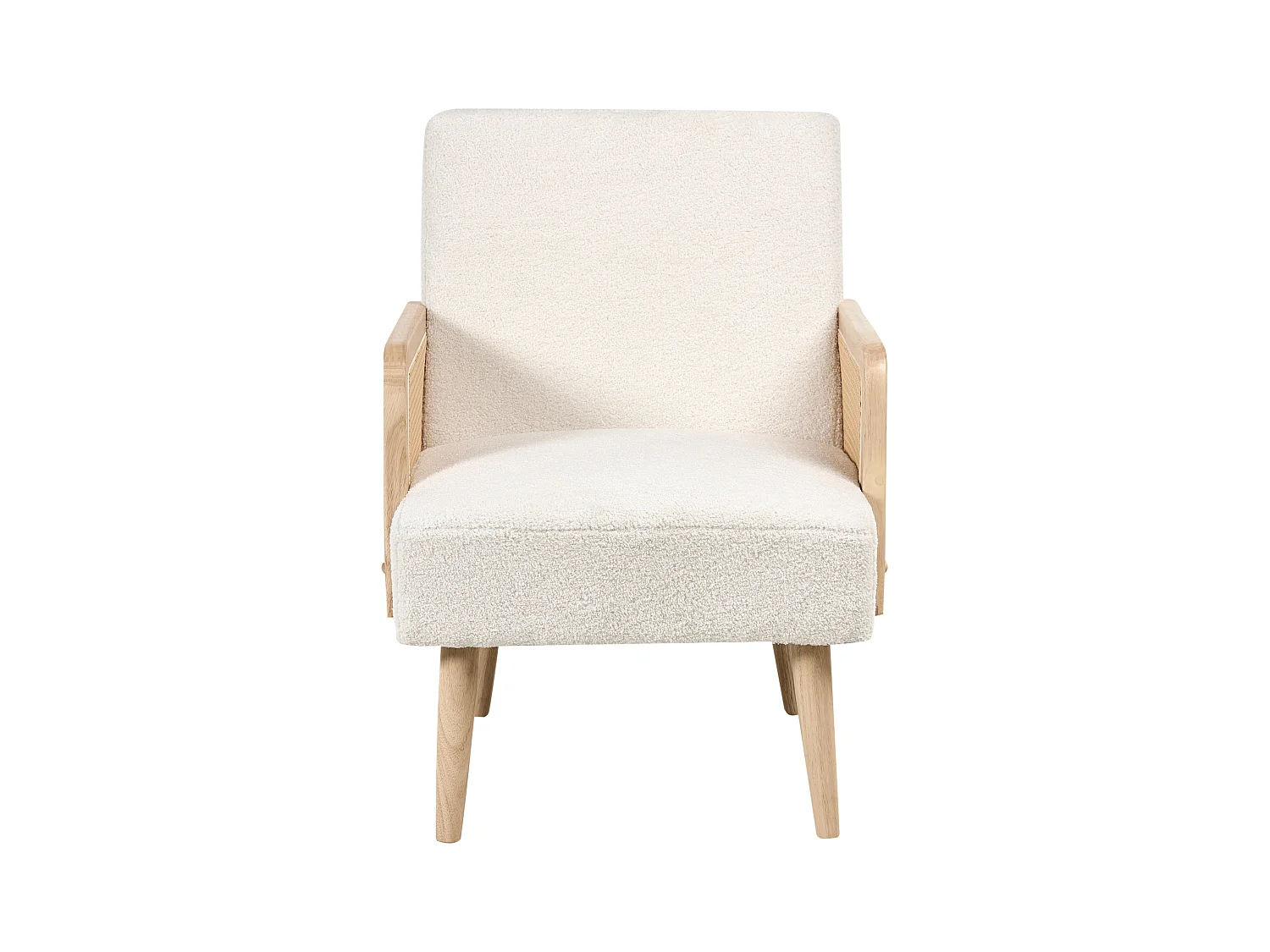Fauteuil HOJBY Bouclé Blanc cassé