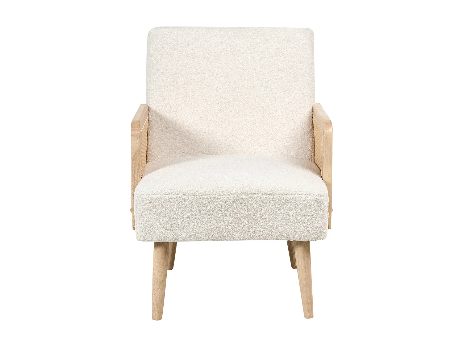 Fauteuil HOJBY Bouclé Blanc cassé
