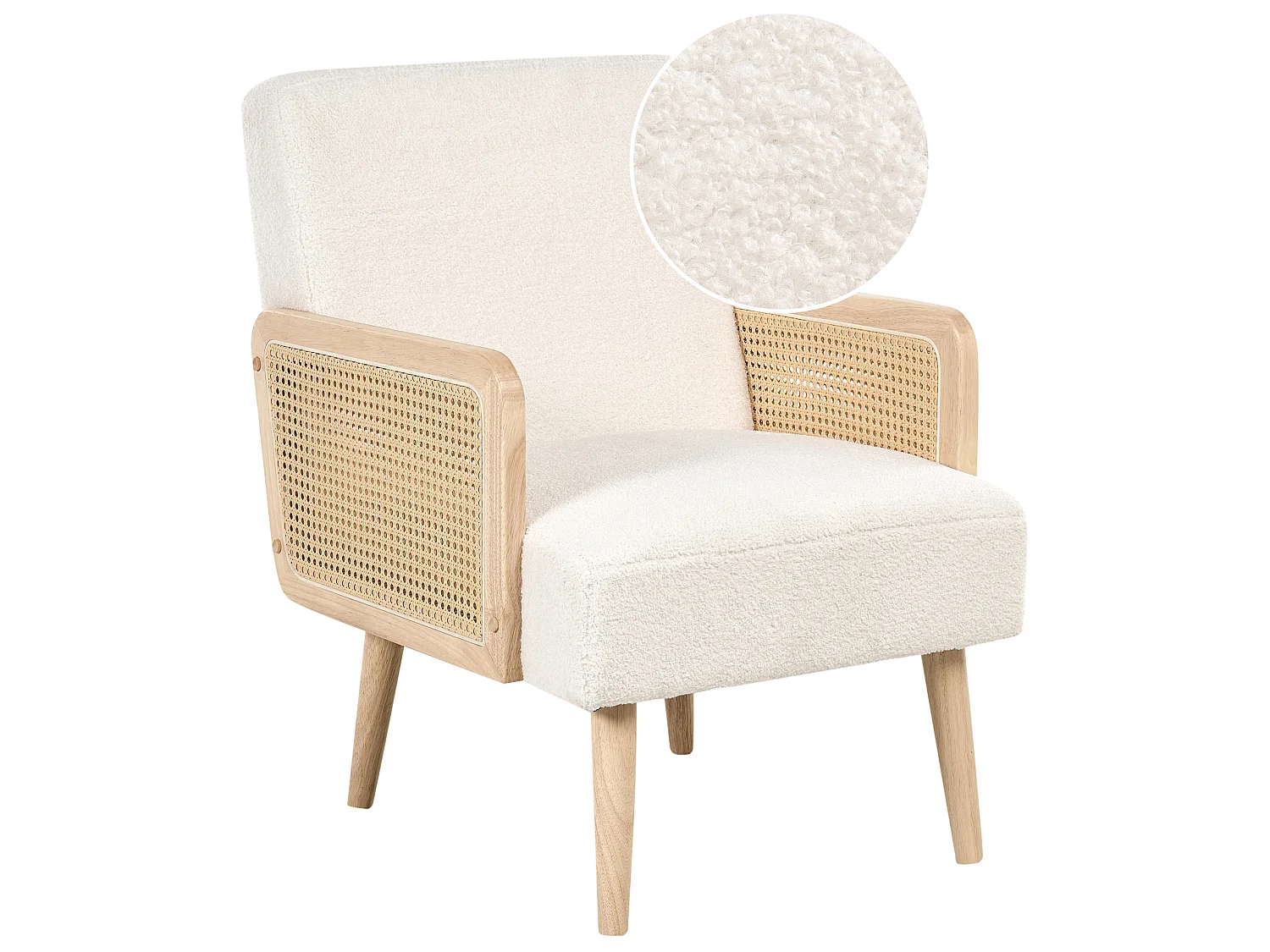 Armchair HOJBY Boucle Off-White