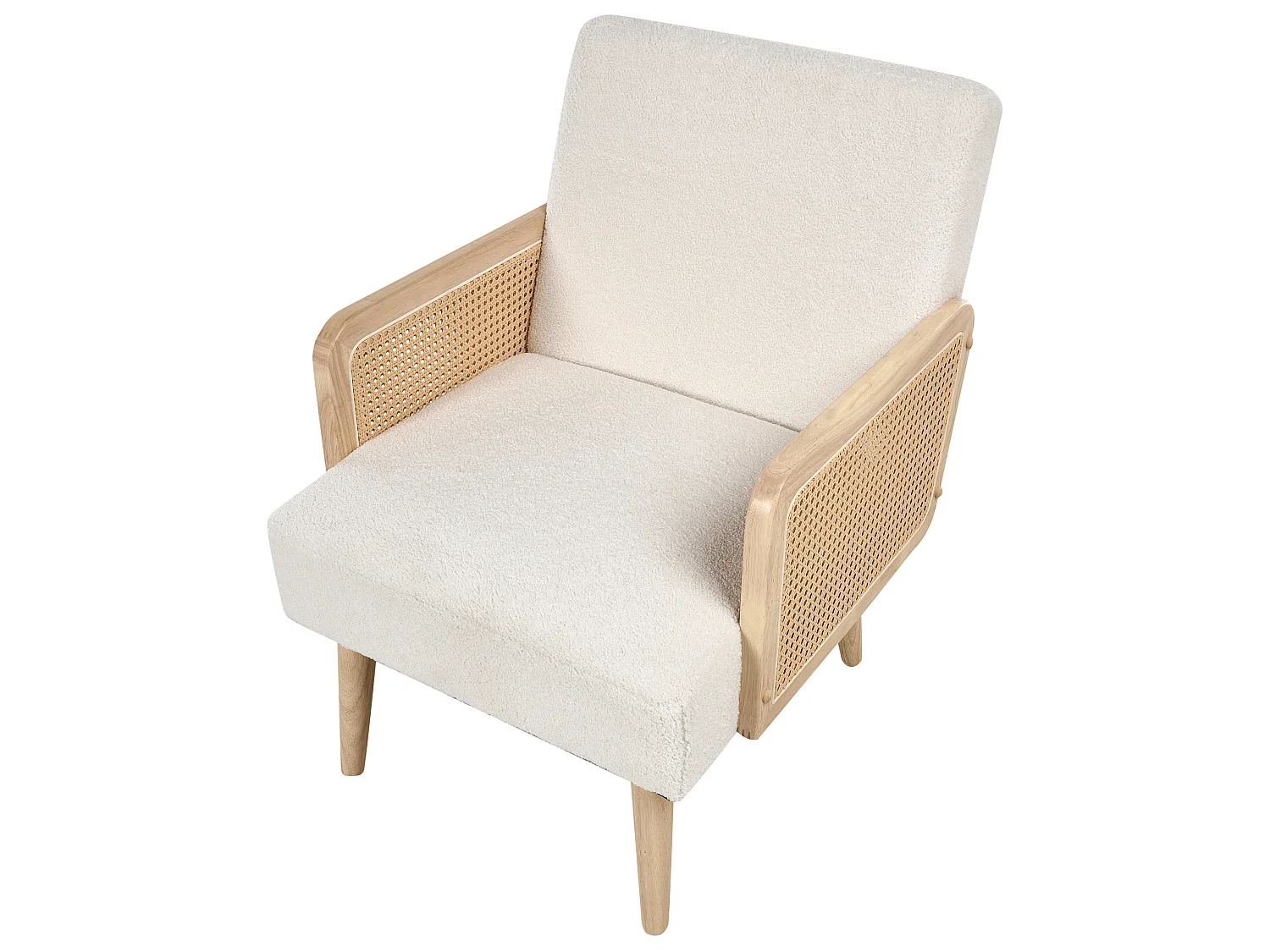 Armchair HOJBY Boucle Off-White