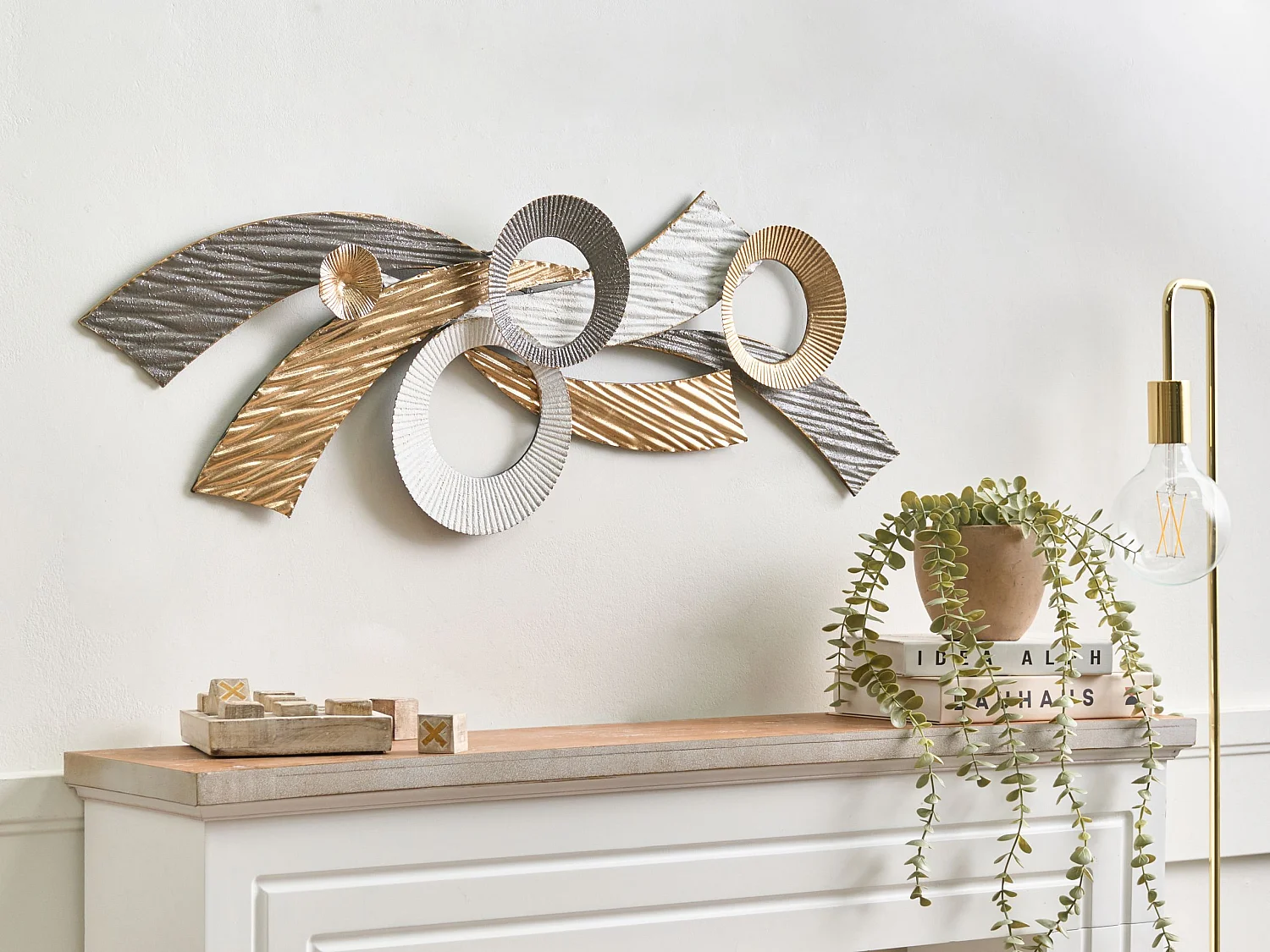 Décoration murale TIMAHOE Métal 31 cm Doré