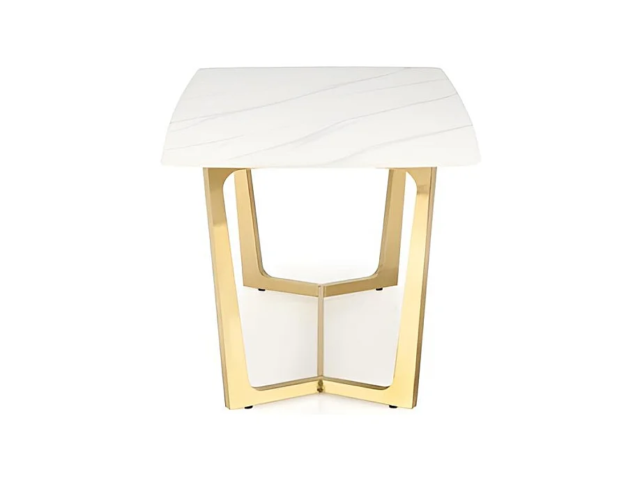 Esstisch Clemente (90x160)/Keramik/Weiss&Gold