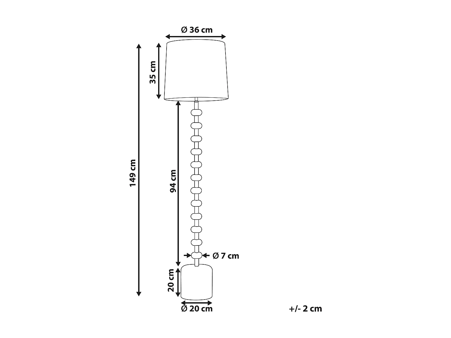 Lampadaire KRIOS Métal Noir