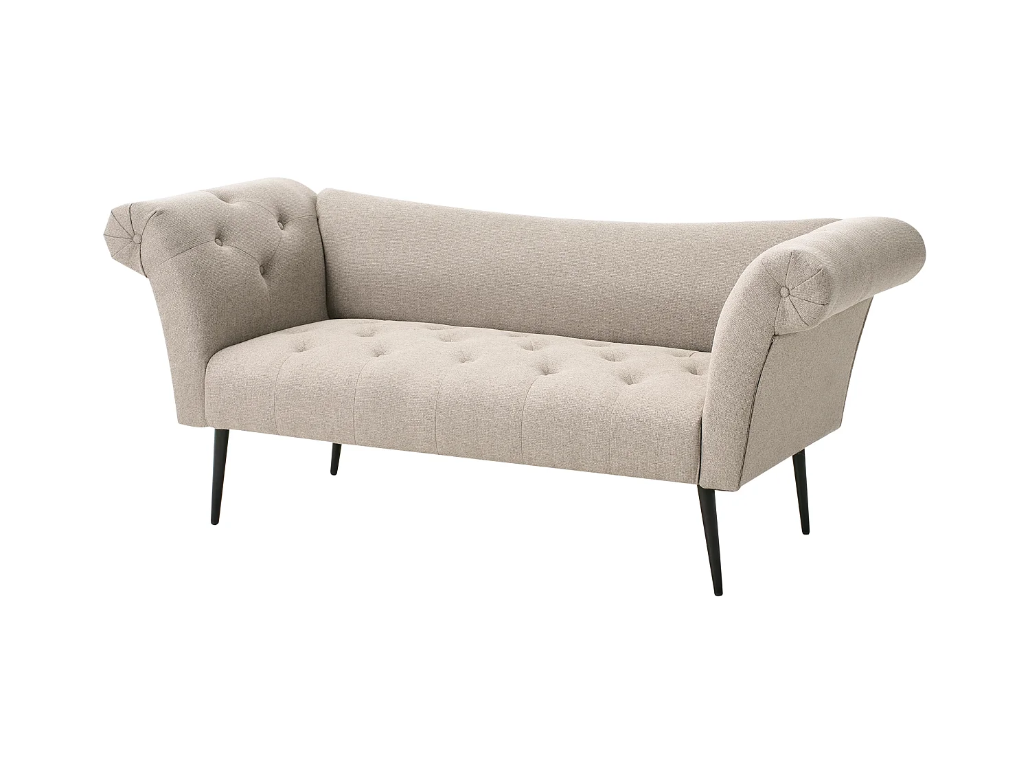 Chaise longue NANTILLY Tissu Marron clair