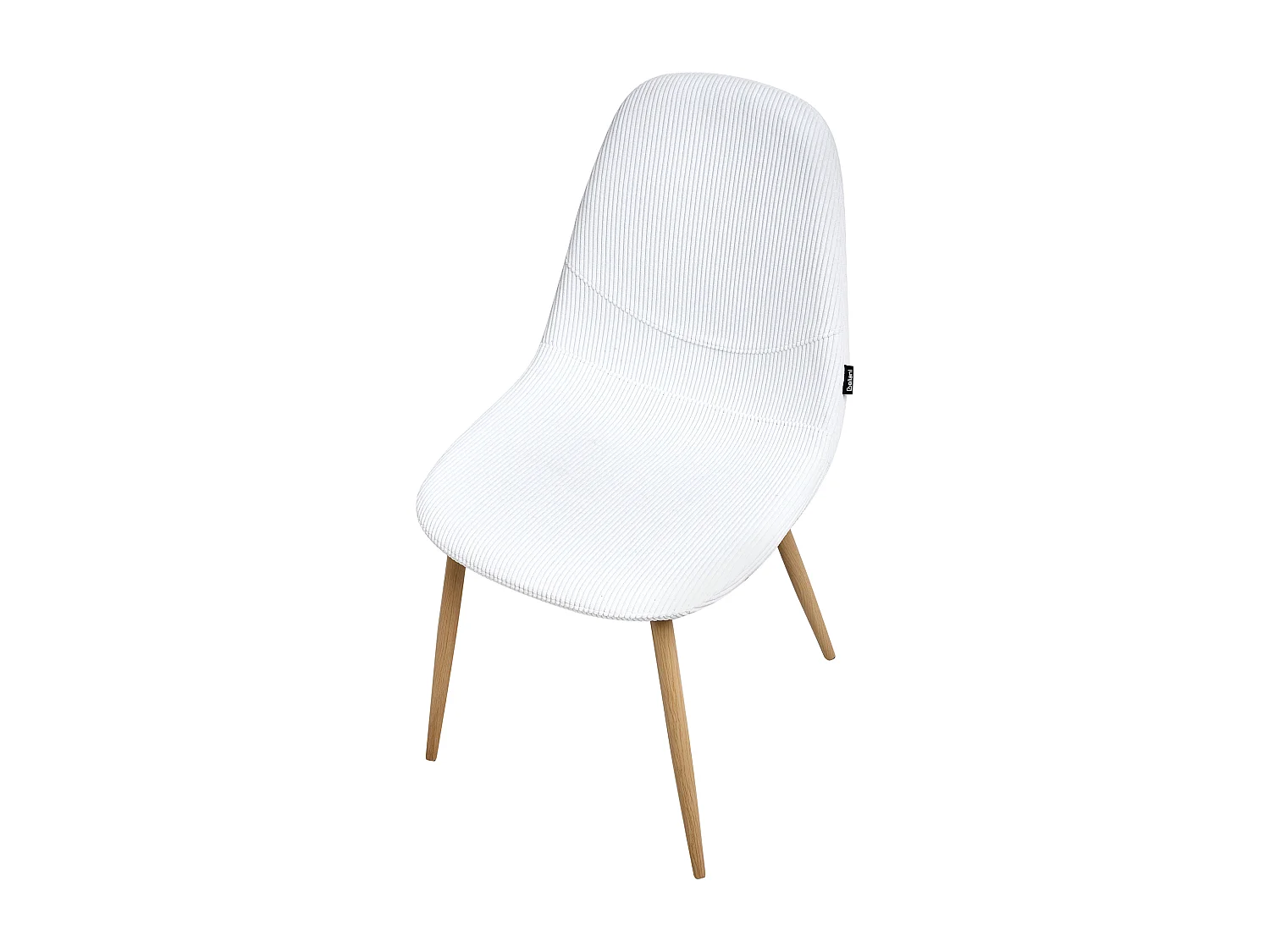 Lot de 2 chaises de salle à manger HILDEN Velours côtelé Blanc