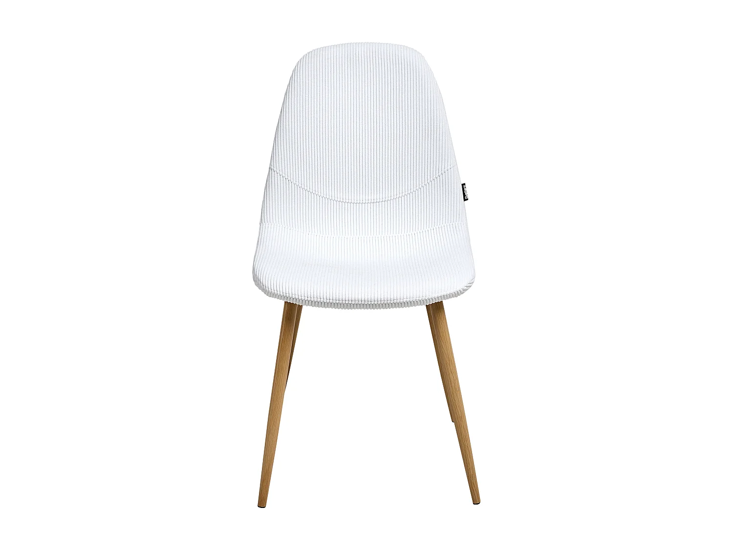 Lot de 2 chaises de salle à manger HILDEN Velours côtelé Blanc