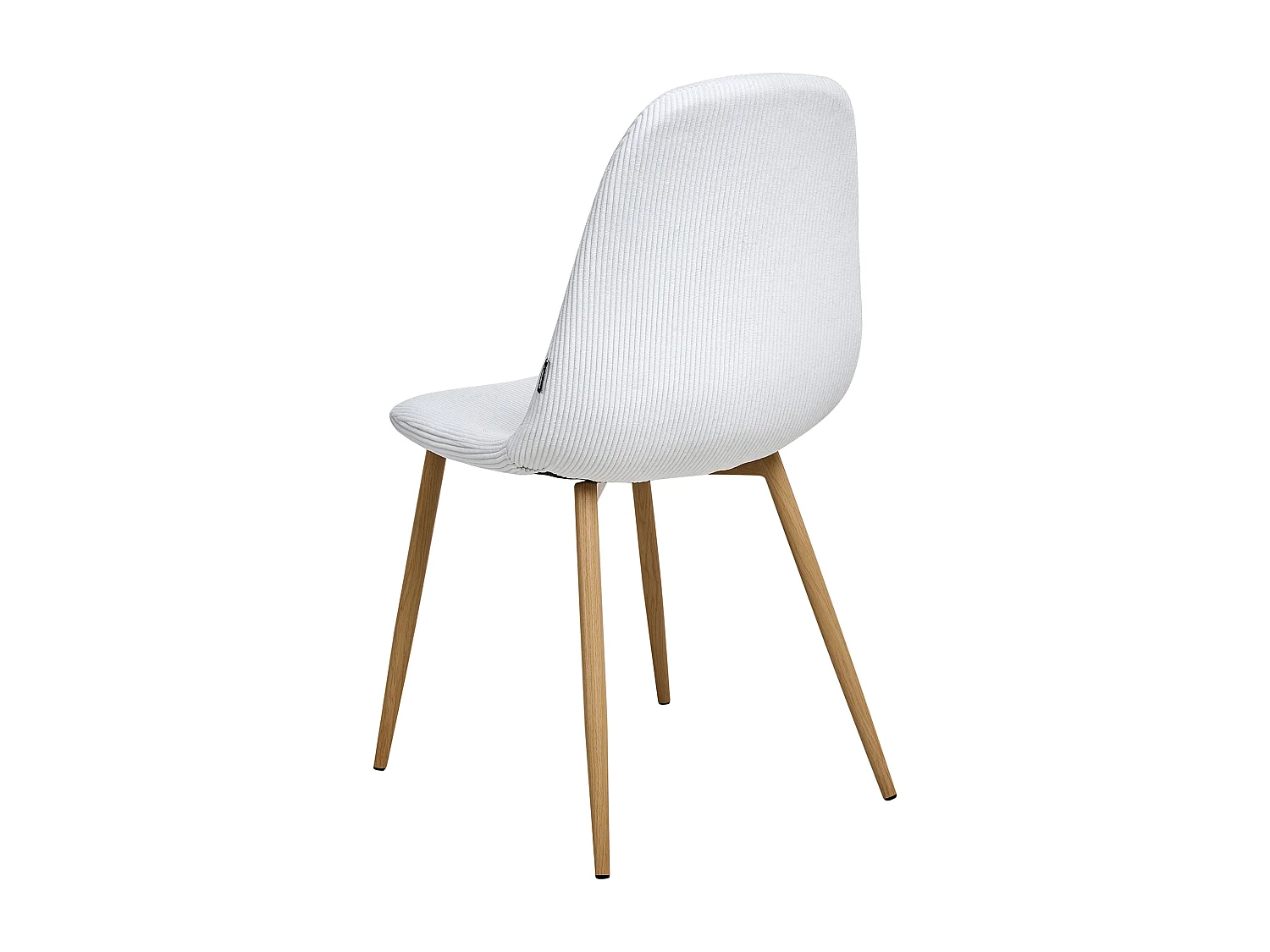 Lot de 2 chaises de salle à manger HILDEN Velours côtelé Blanc