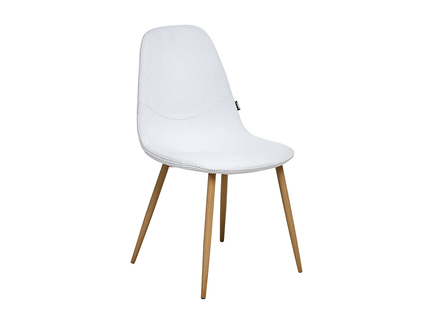 Lot de 2 chaises de salle à manger HILDEN Velours côtelé Blanc