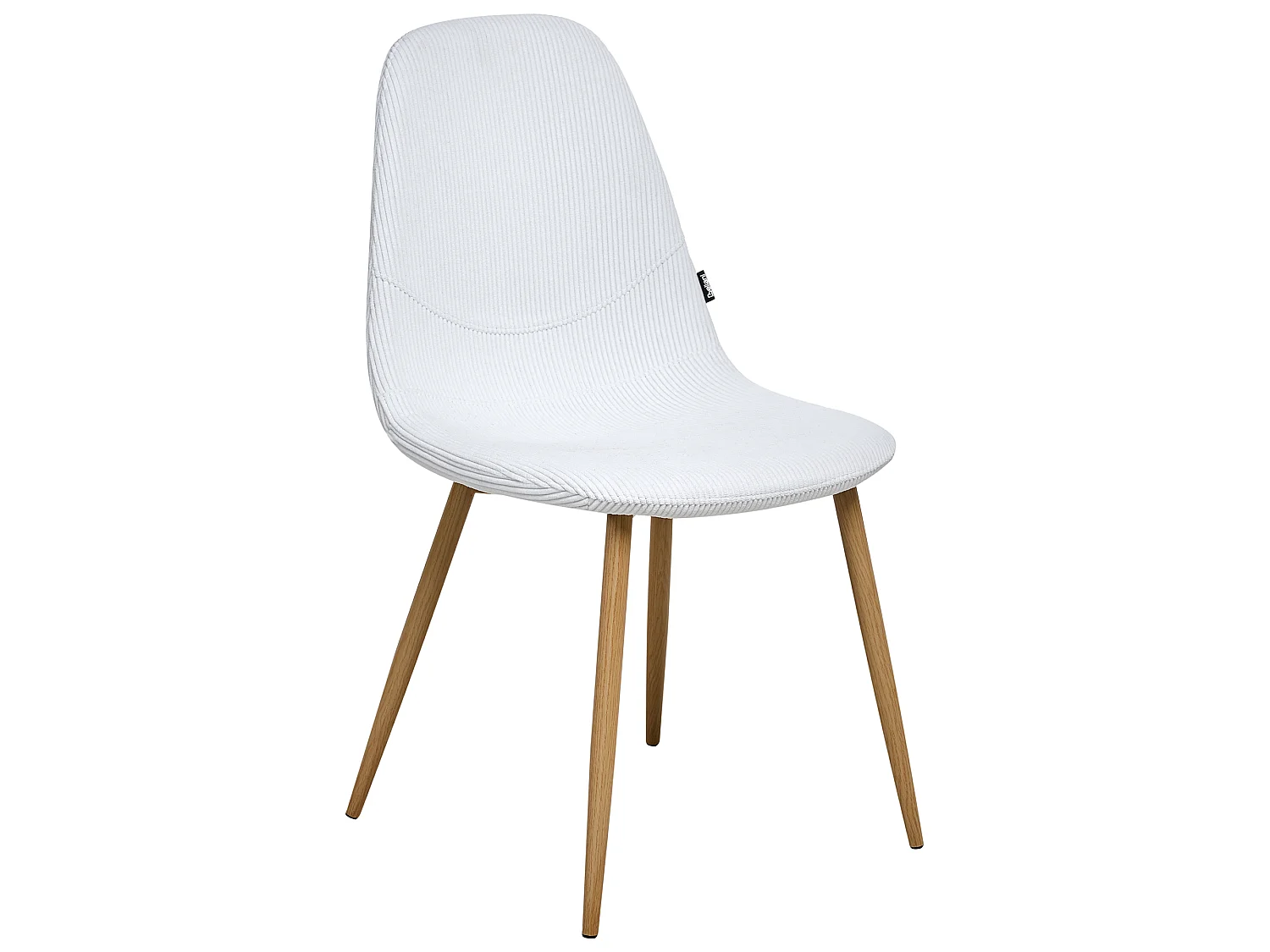 Lot de 2 chaises de salle à manger HILDEN Velours côtelé Blanc
