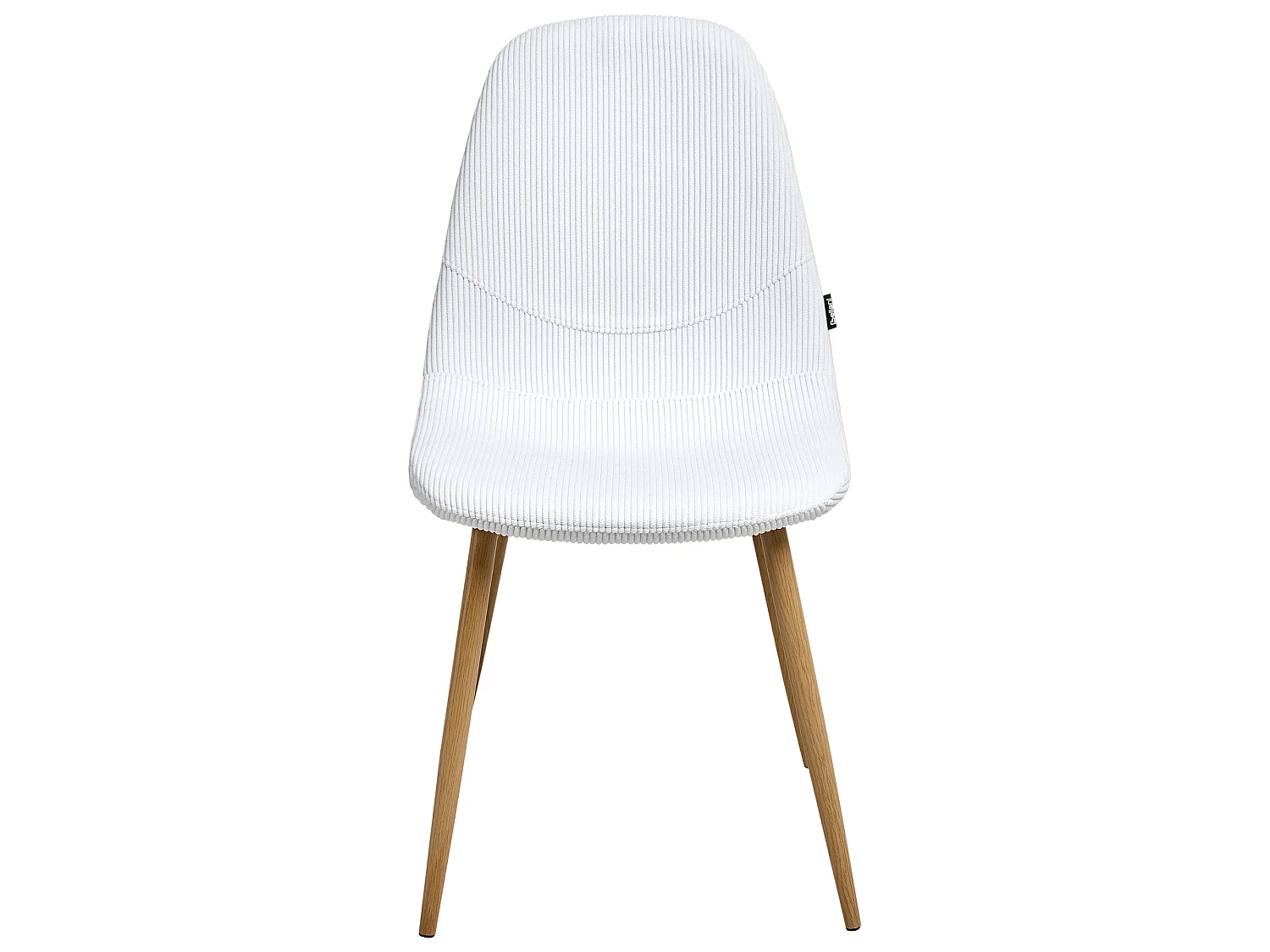 Lot de 2 chaises de salle à manger HILDEN Velours côtelé Blanc