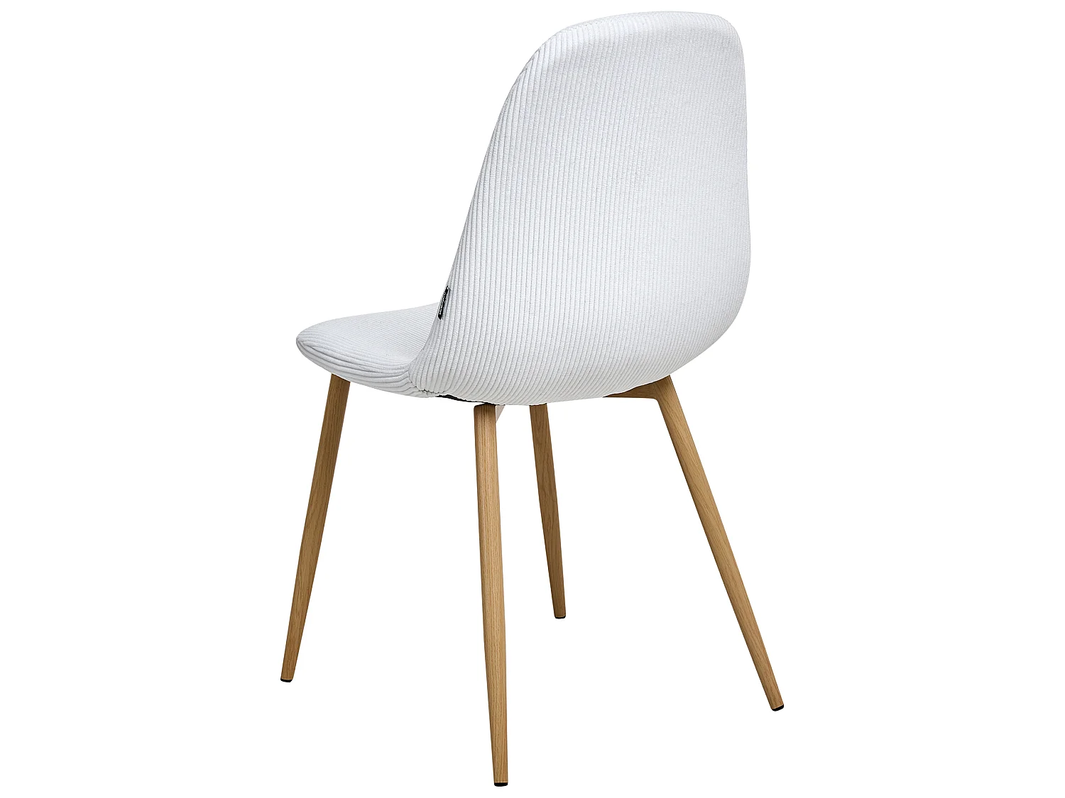 Lot de 2 chaises de salle à manger HILDEN Velours côtelé Blanc