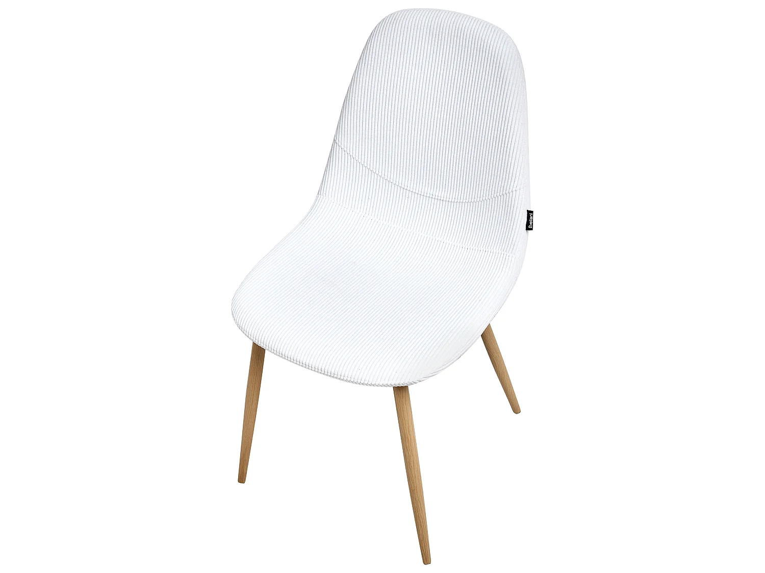 Lot de 2 chaises de salle à manger HILDEN Velours côtelé Blanc