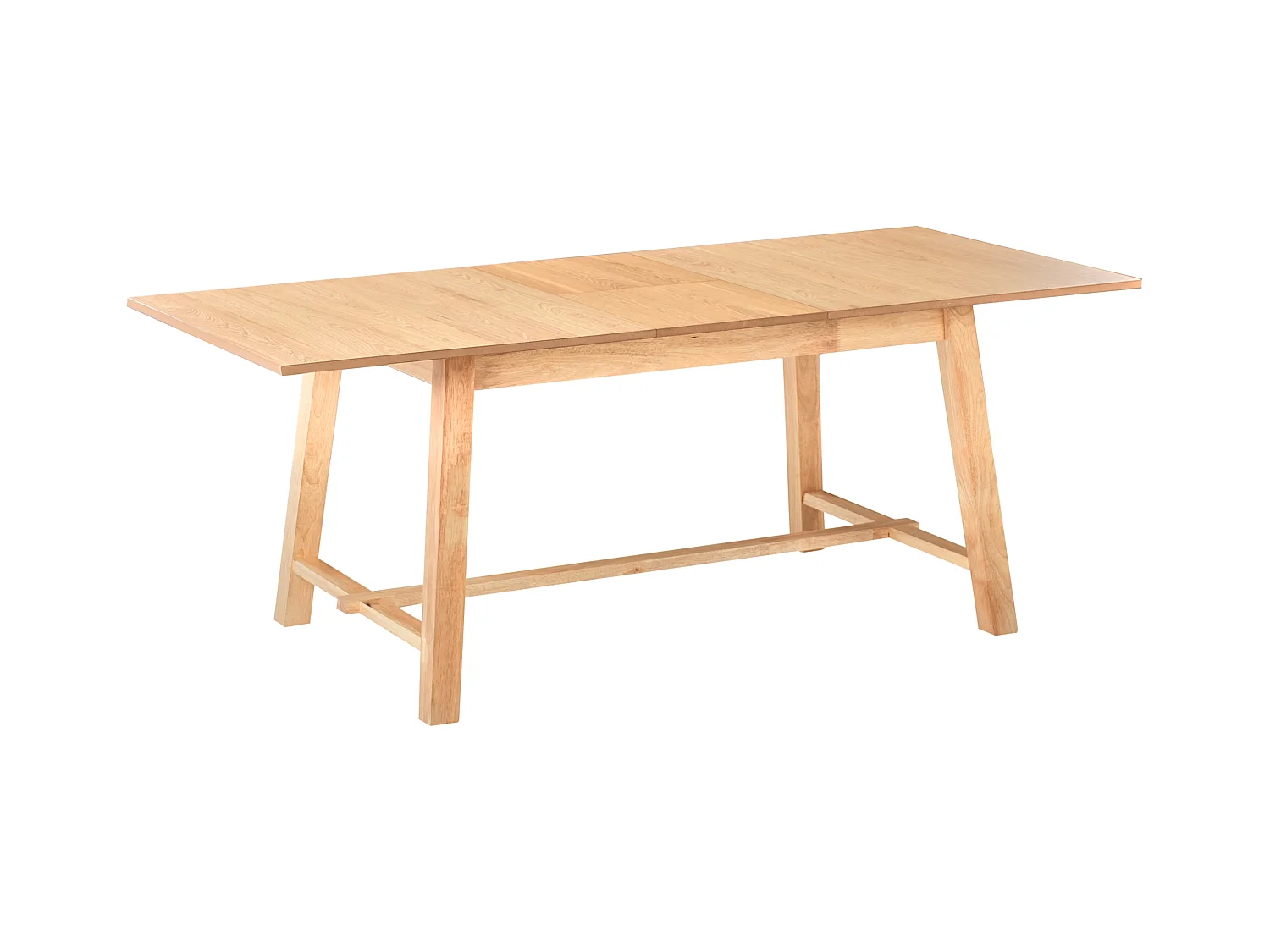 Table de salle à manger extensible BARNES Frêne clair 160/200 cm 90 cm