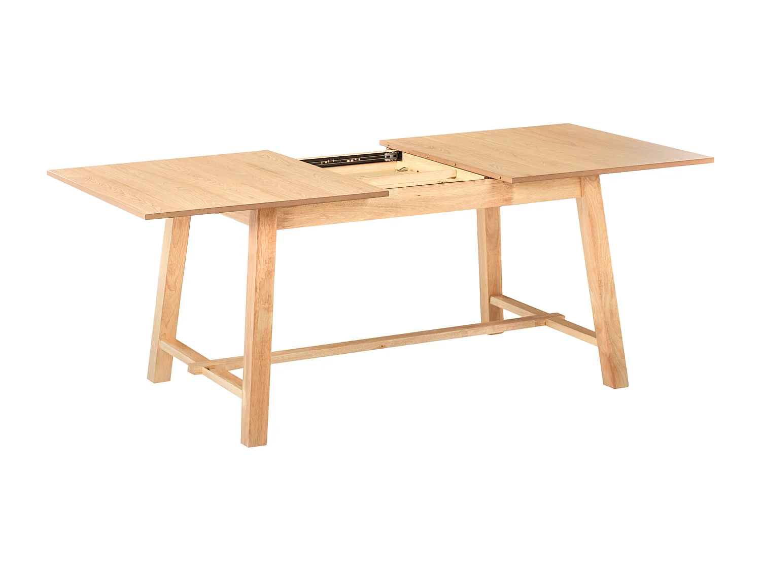 Table de salle à manger extensible BARNES Frêne clair 160/200 cm 90 cm