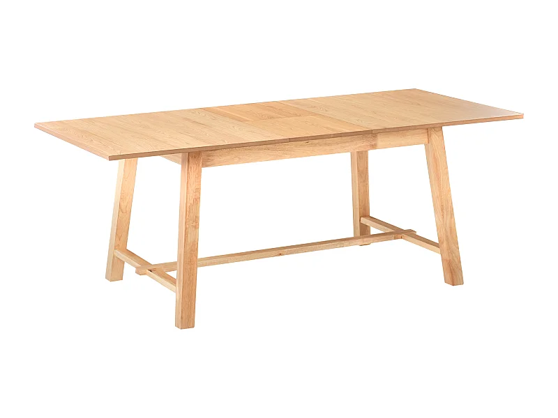 Table de salle à manger extensible BARNES Frêne clair 160/200 cm 90 cm