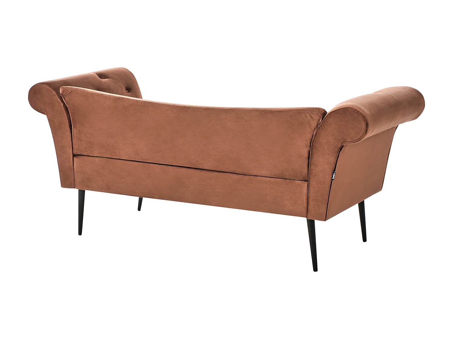Chaise longue NANTILLY Velours Marron doré
