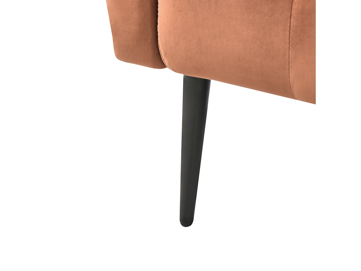 Chaise longue NANTILLY Velours Marron doré