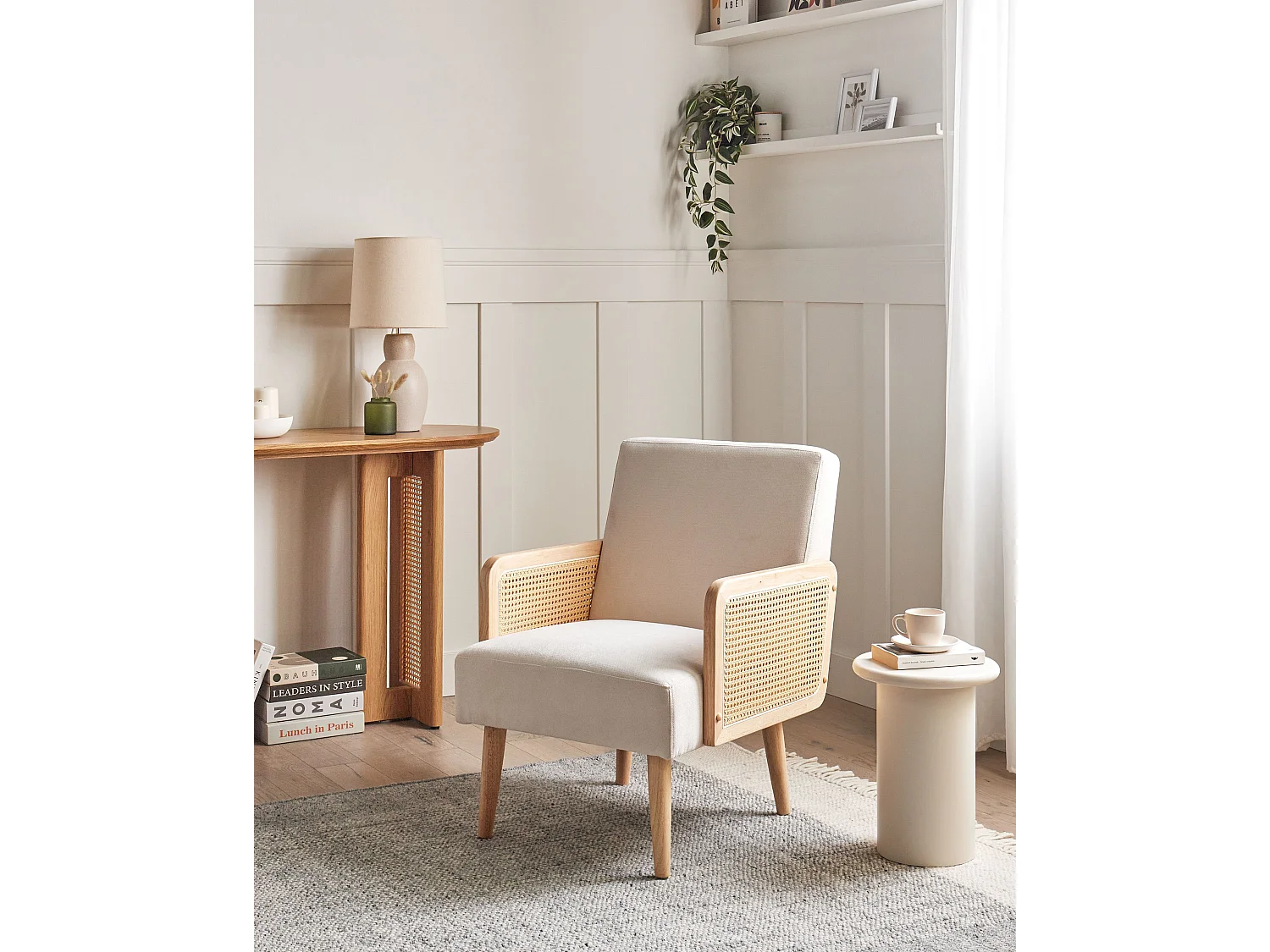 Fauteuil HOJBY Tissu Beige clair