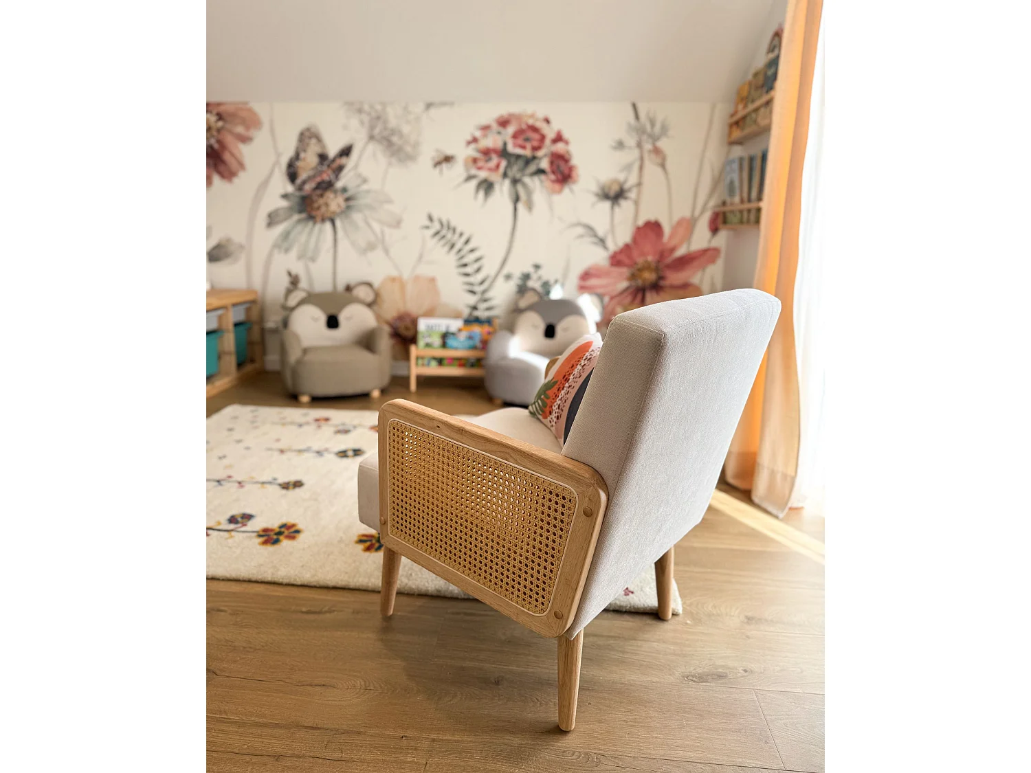 Armchair HOJBY Fabric Light Beige