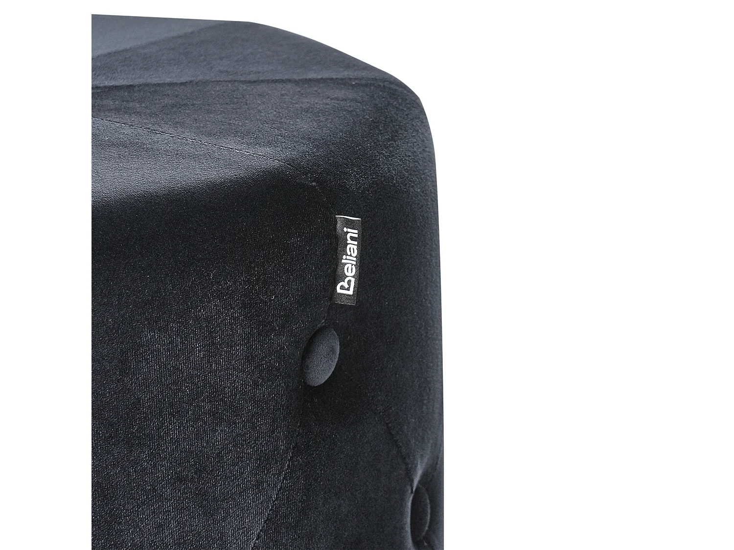 Pouf CARROLLTON Velours Noir