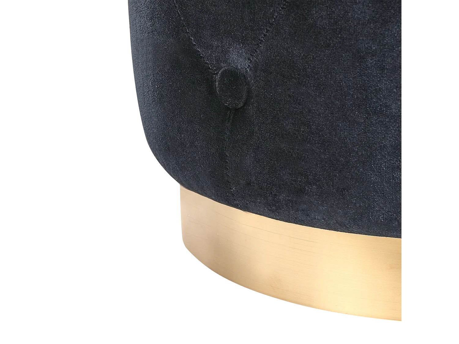 Pouf CARROLLTON Velours Noir