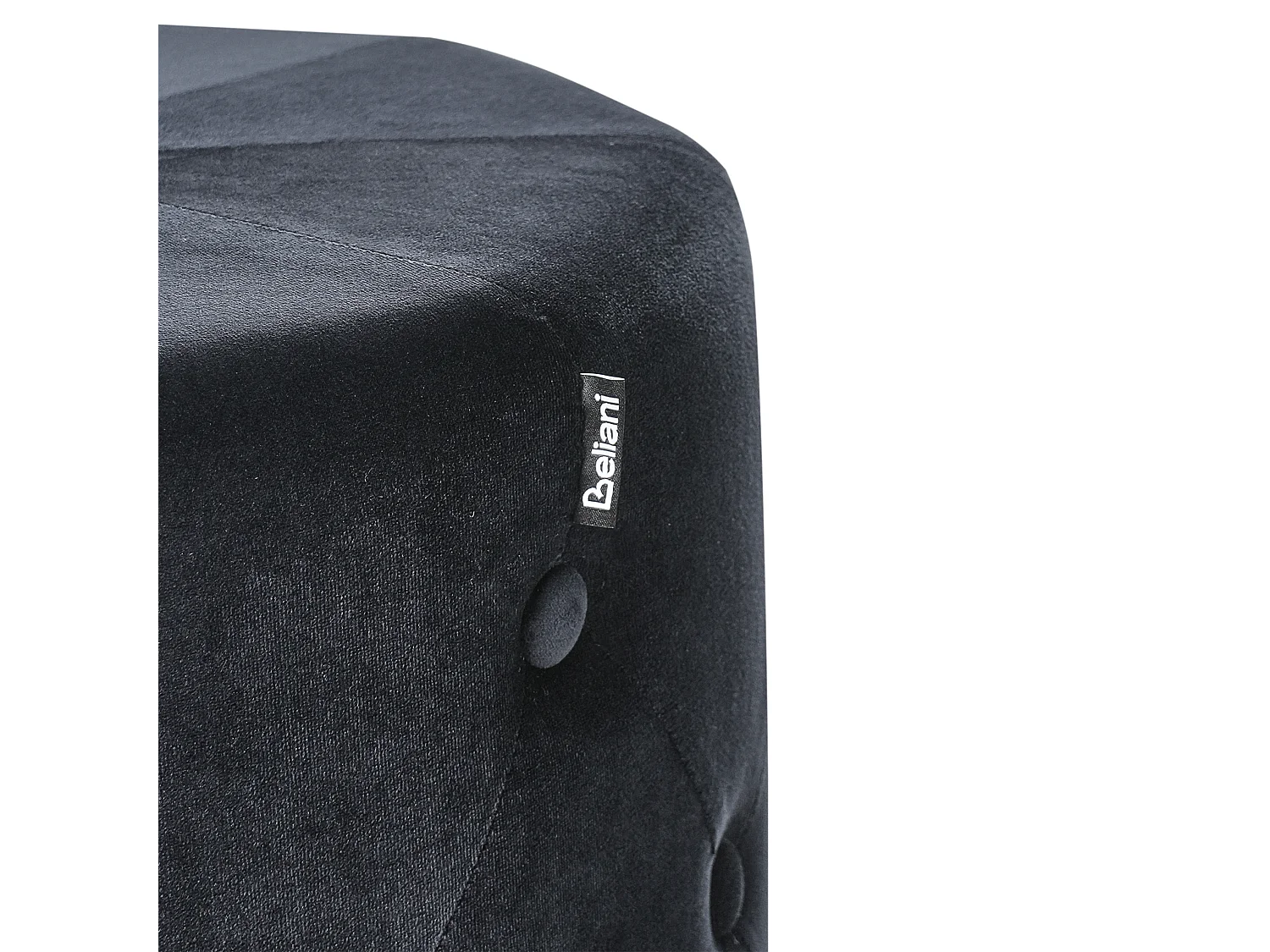 Pouf CARROLLTON Velours Noir