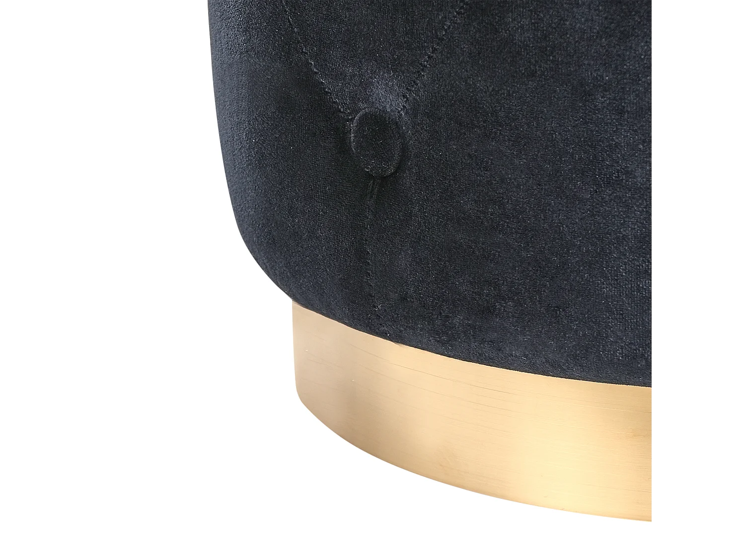 Pouf CARROLLTON Velours Noir