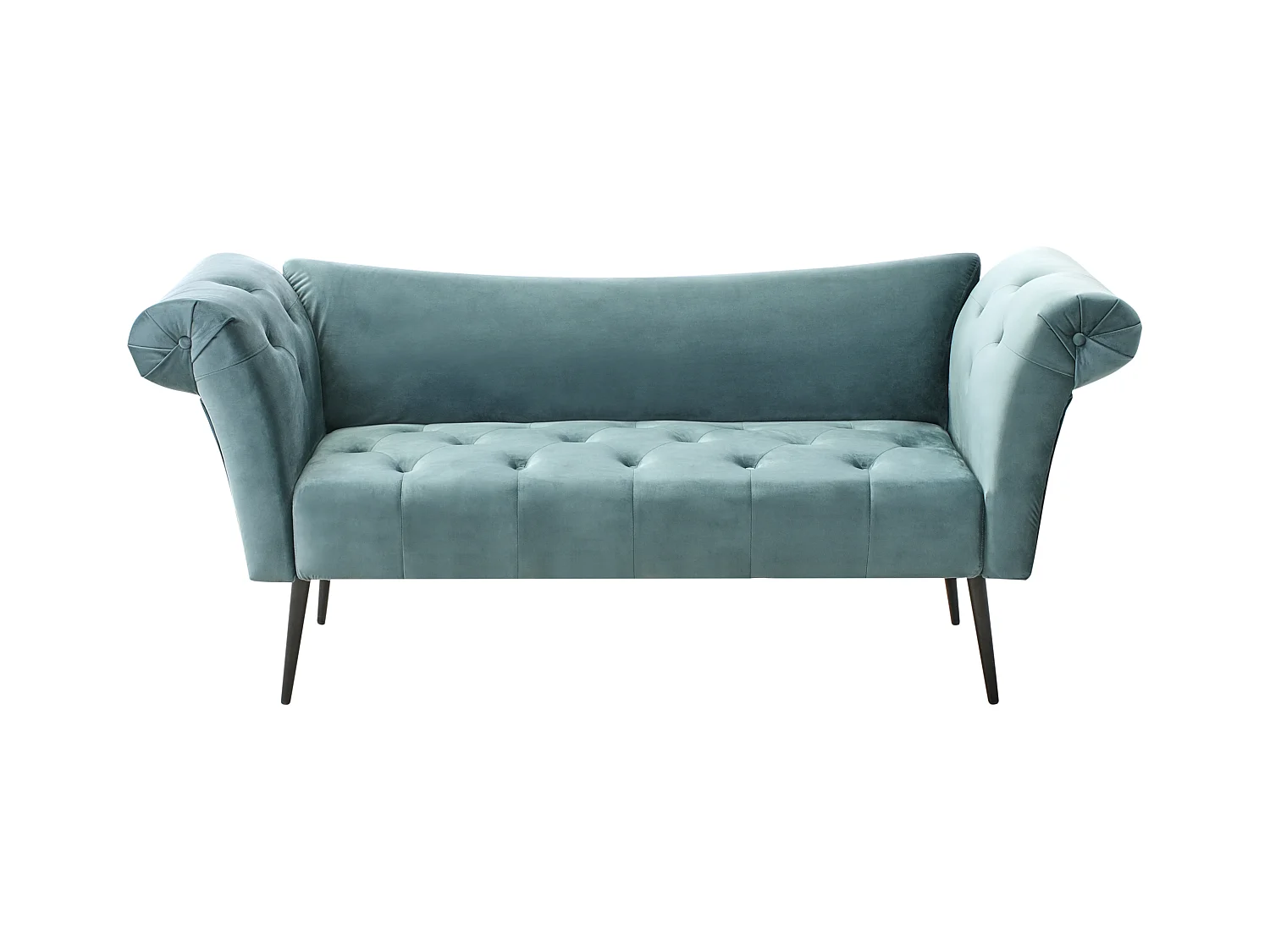 Chaise longue NANTILLY Velours Bleu paon