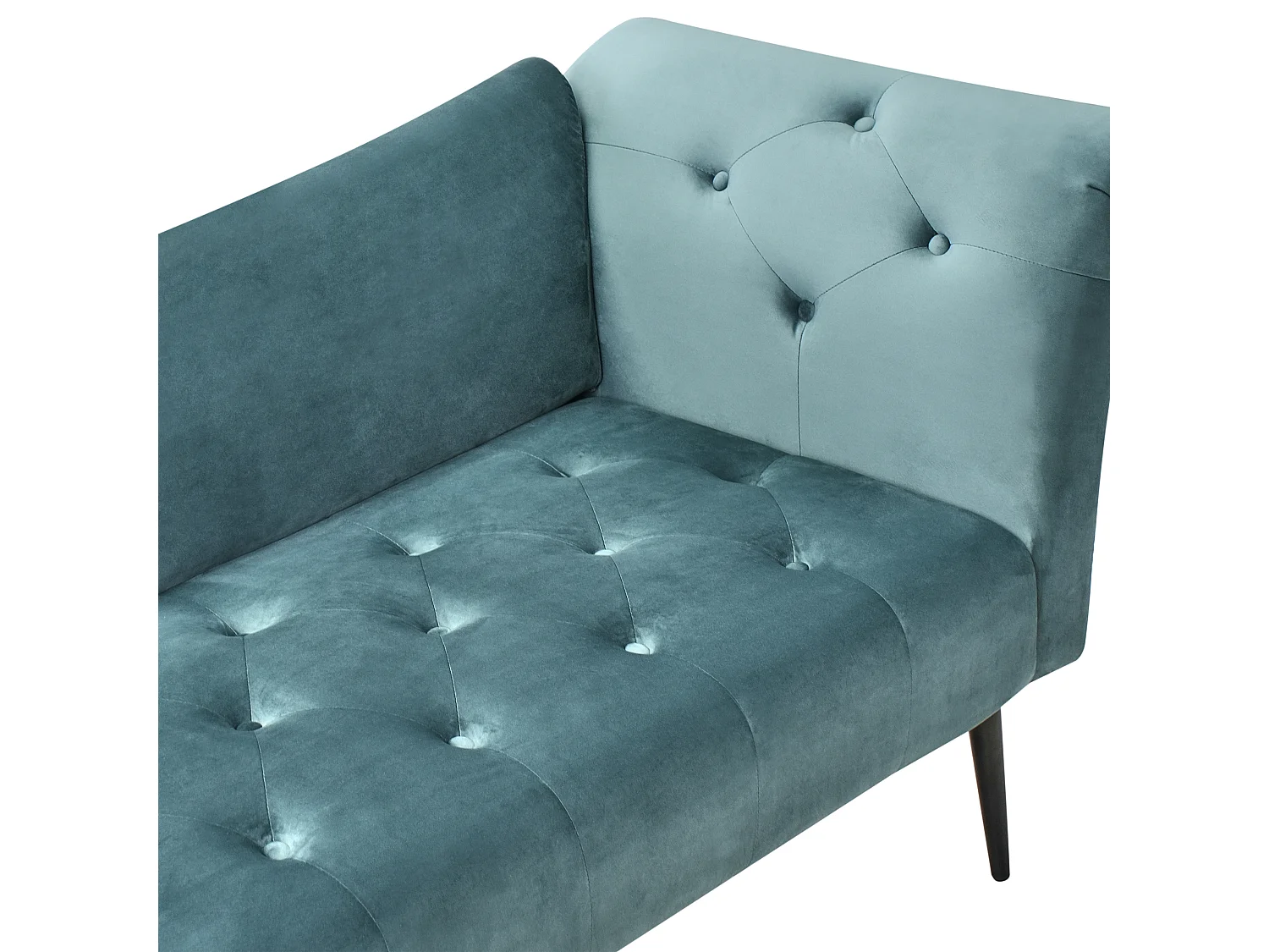 Chaise longue NANTILLY Velours Bleu paon