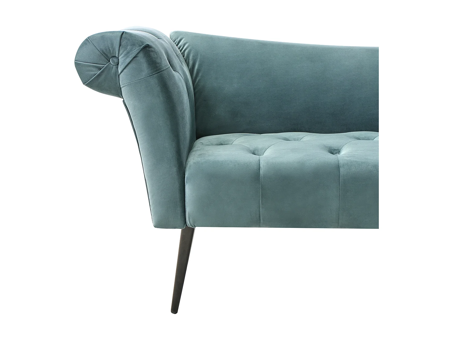 Chaise longue NANTILLY Velours Bleu paon