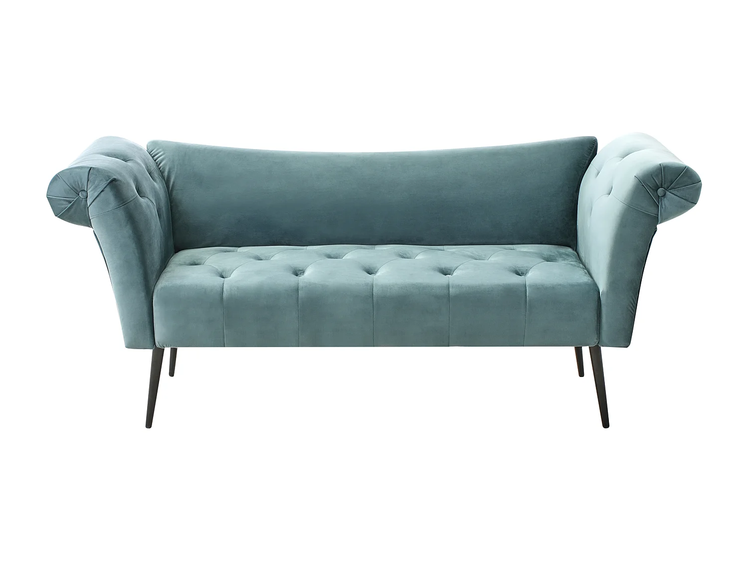 Chaise longue NANTILLY Velours Bleu paon