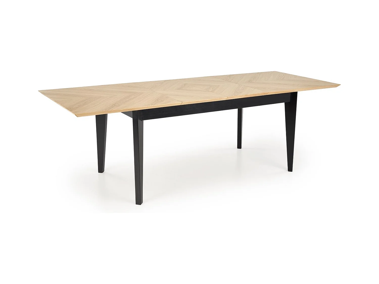 Table à manger Edmondo (90 x 160-240)/Extensible/Bois massif et placage/Marron&Noir