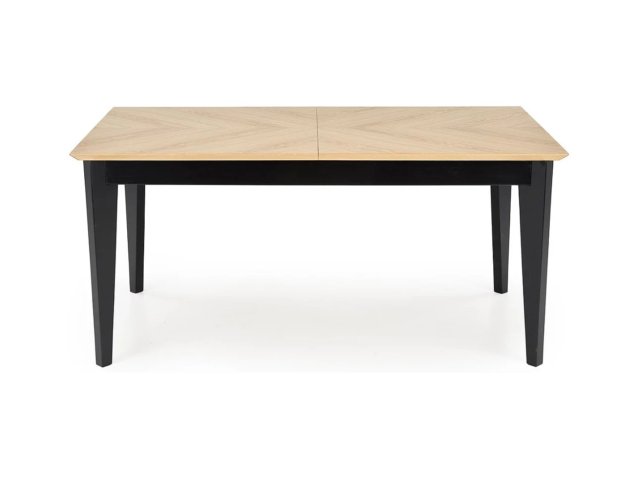 Table à manger Edmondo (90 x 160-240)/Extensible/Bois massif et placage/Marron&Noir