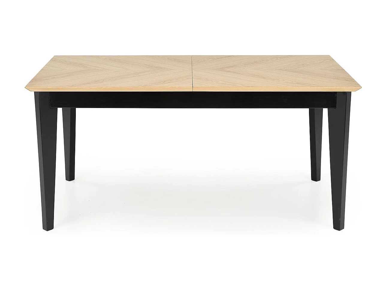 Table à manger Edmondo (90 x 160-240)/Extensible/Bois massif et placage/Marron&Noir