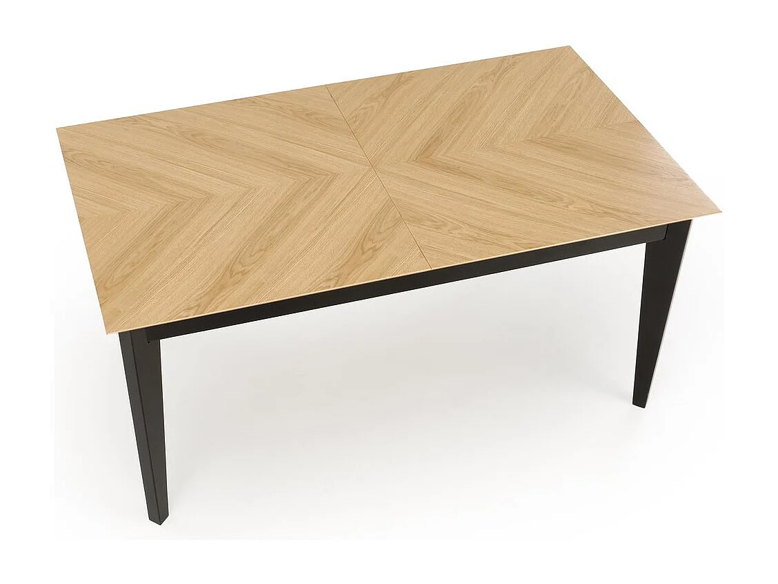 Table à manger Edmondo (90 x 160-240)/Extensible/Bois massif et placage/Marron&Noir