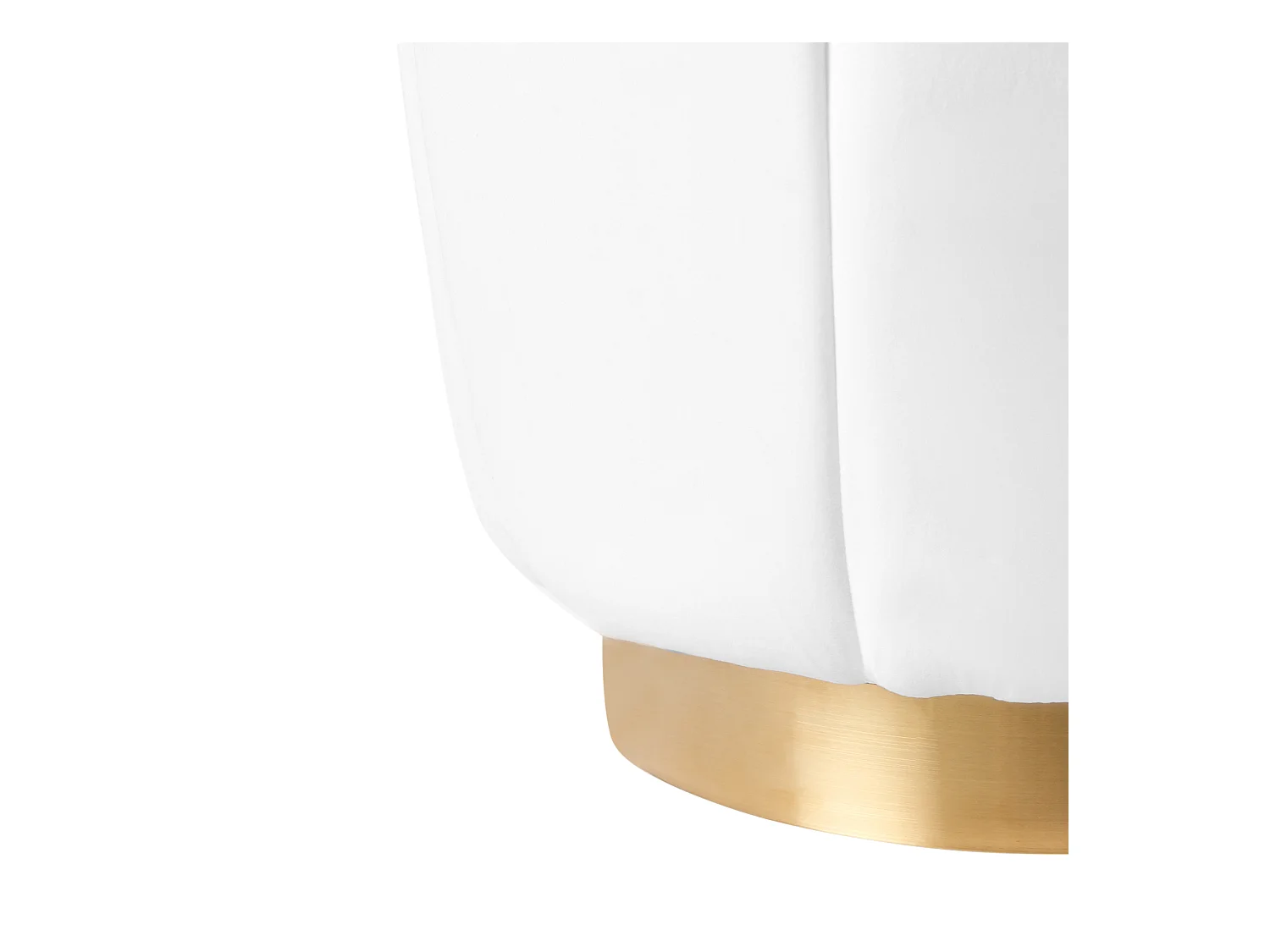 Pouf IRVING Velours Blanc