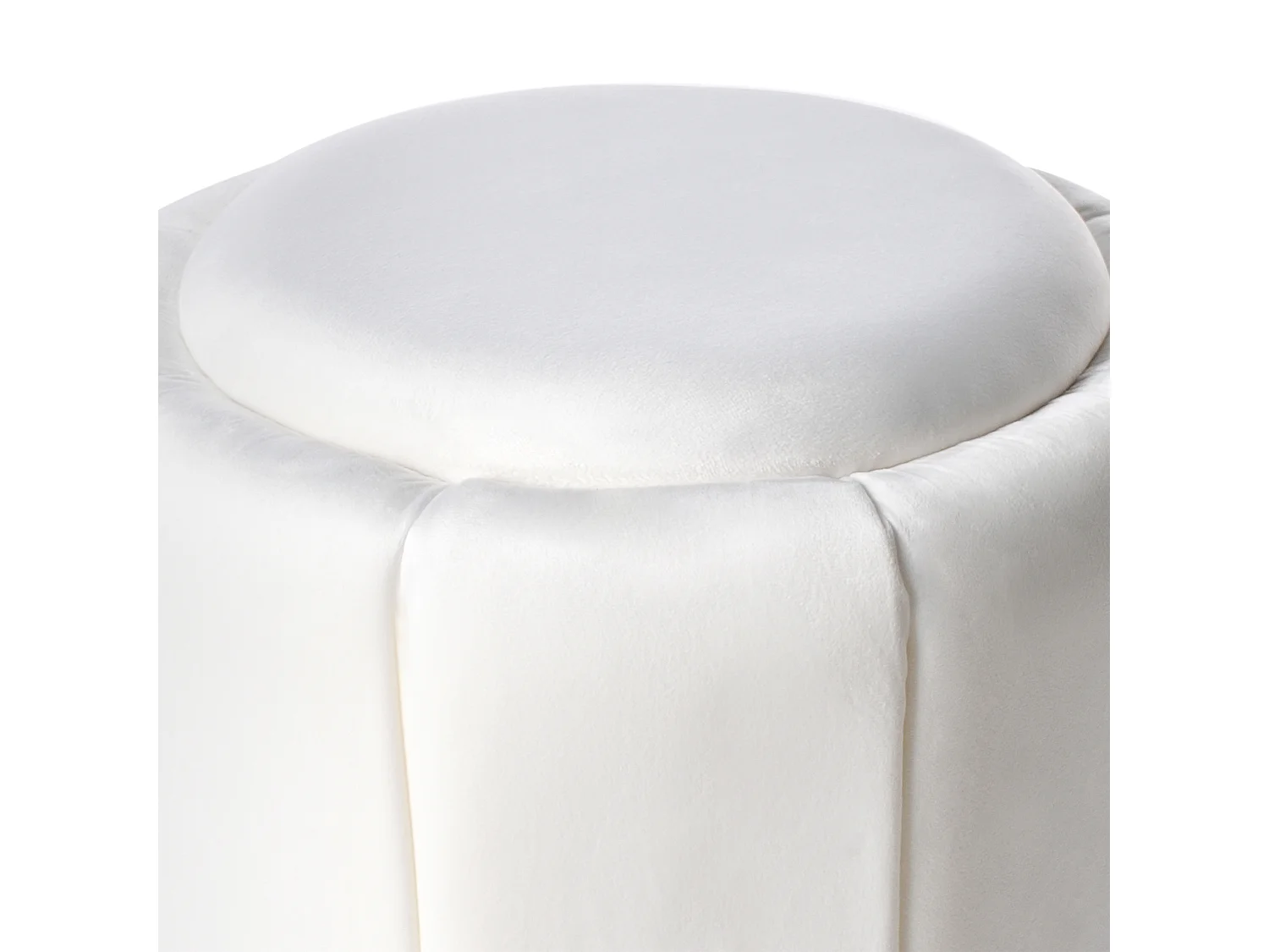 Pouf IRVING Velours Blanc