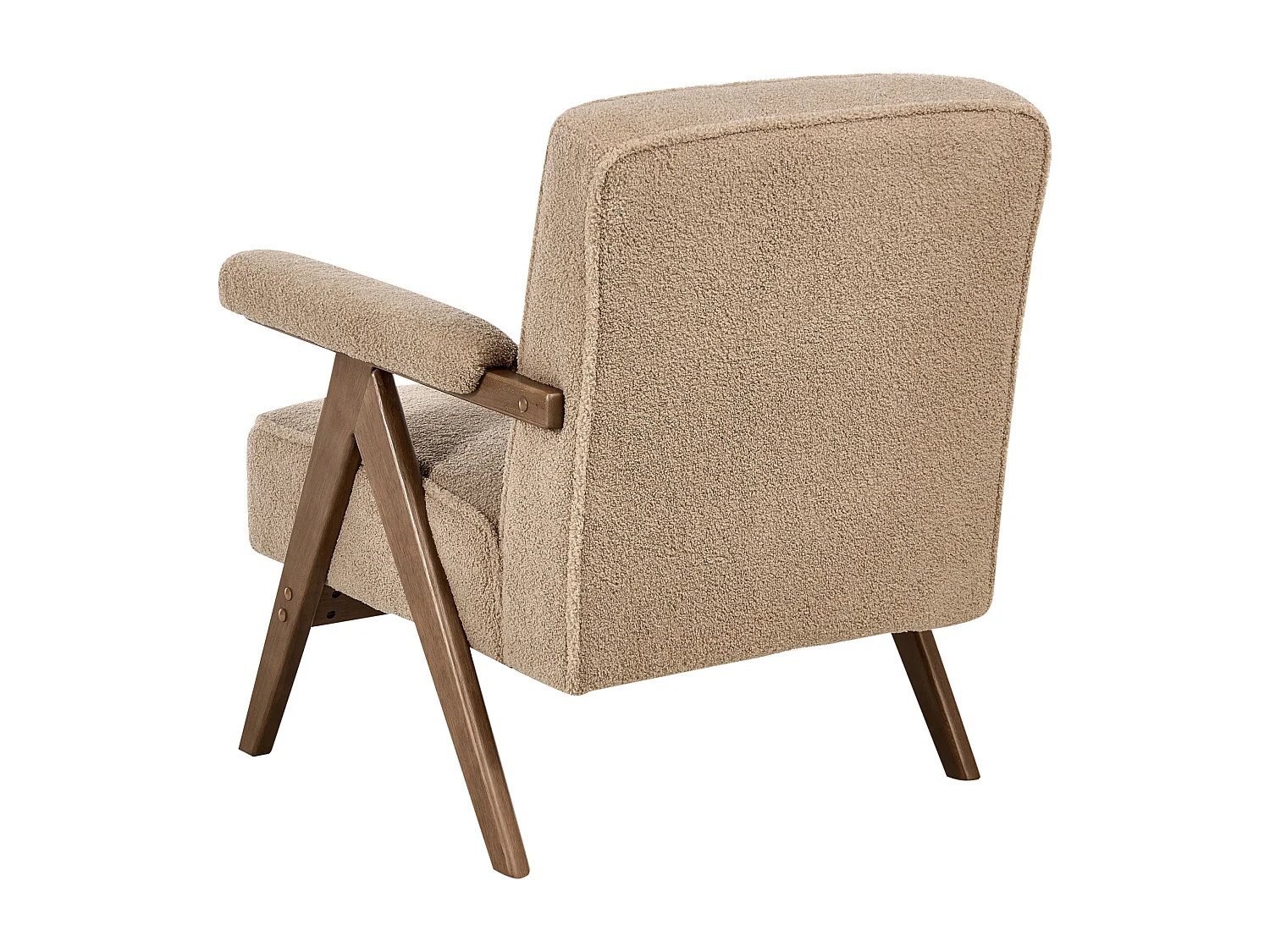 Fauteuil EVJE Bouclé Beige sable