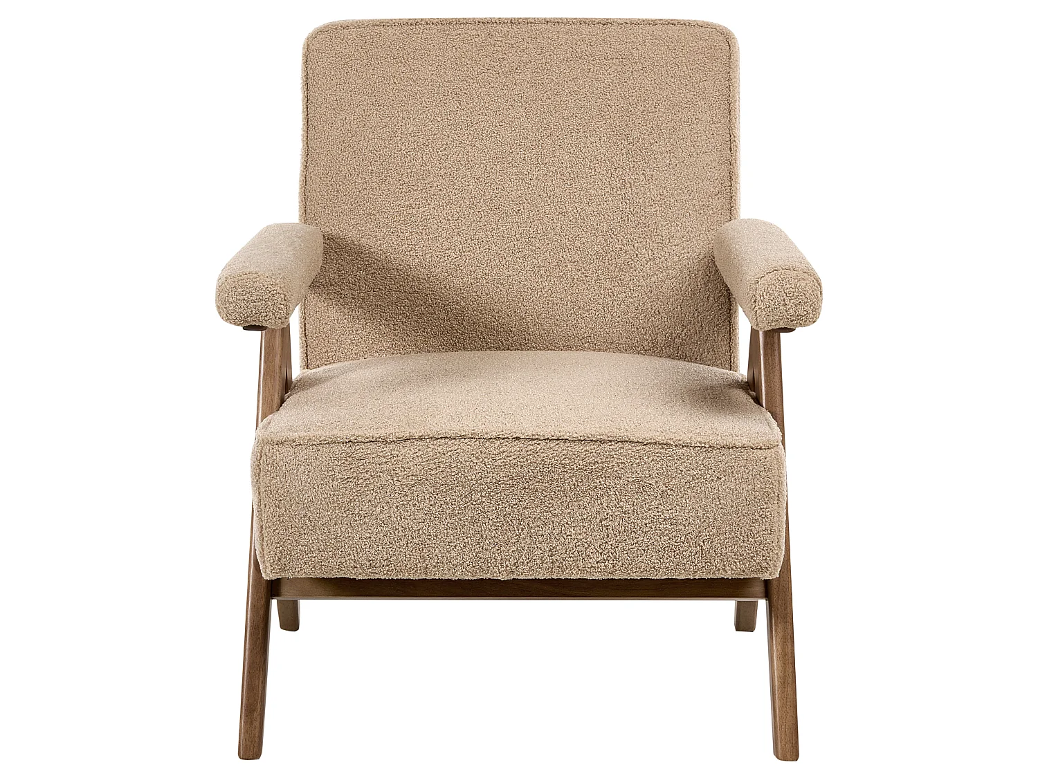 Fauteuil EVJE Bouclé Beige