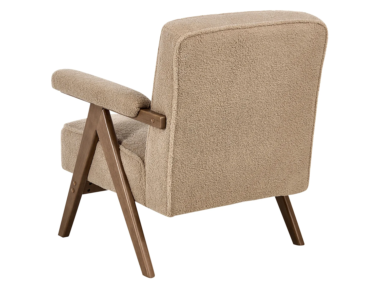 Fauteuil EVJE Bouclé Beige