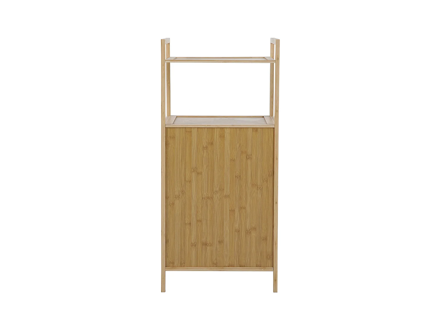 SVITA PUVI 2in1 Étagère de salle de bain avec panier à linge Étagère de salle de bain pour le linge sale Bambou