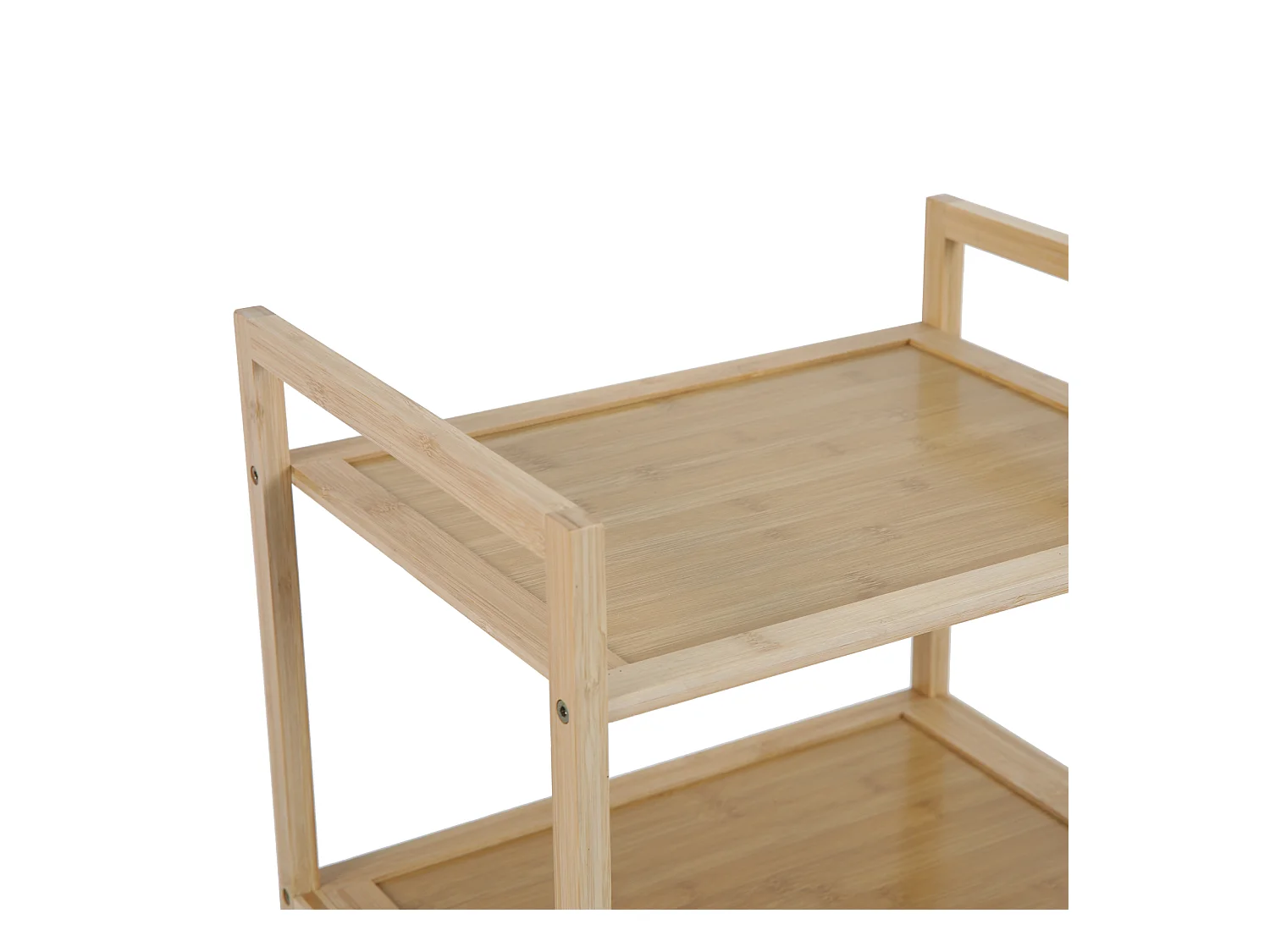 SVITA PUVI 2in1 Étagère de salle de bain avec panier à linge Étagère de salle de bain pour le linge sale Bambou