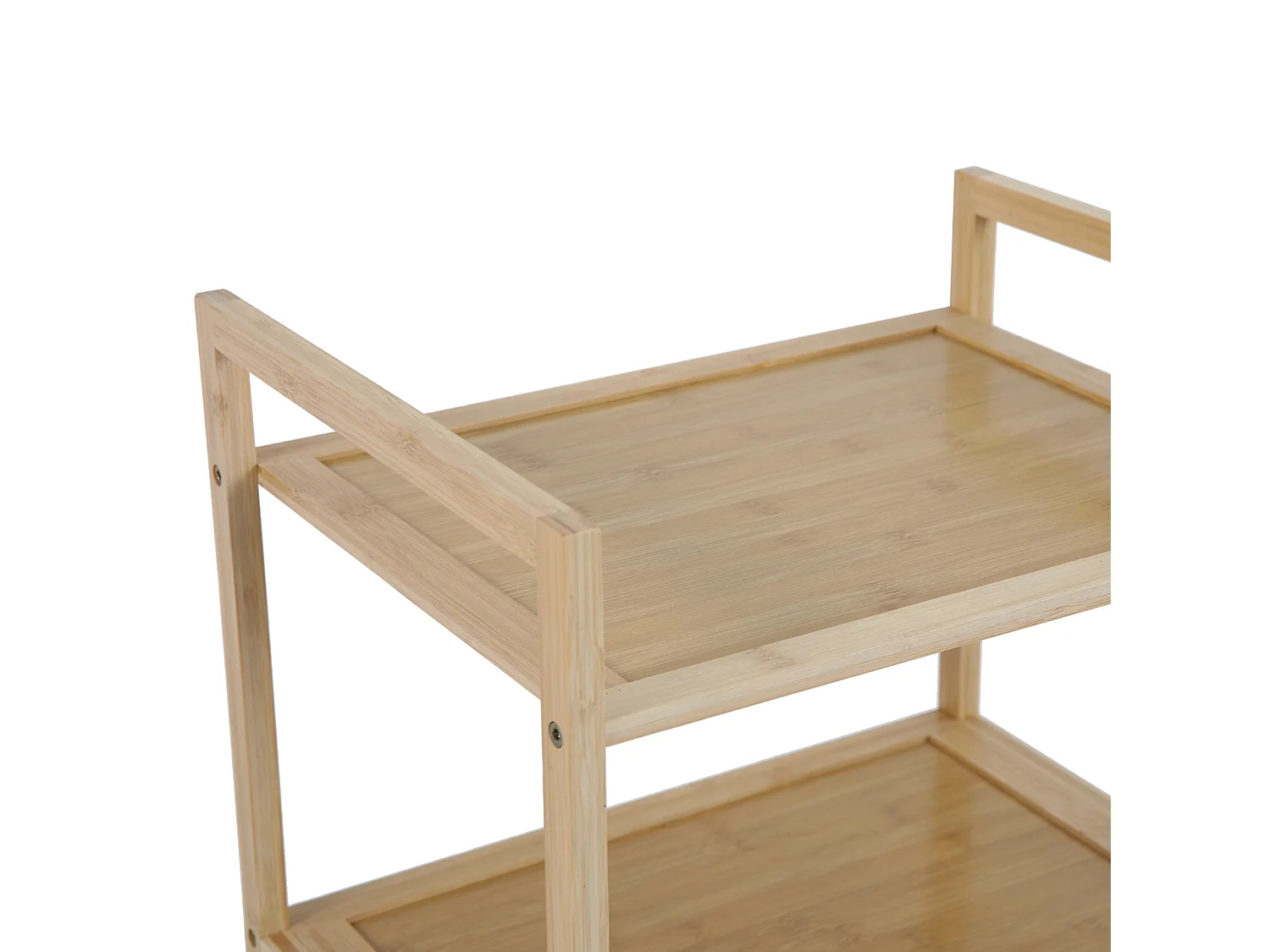 SVITA PUVI 2in1 Étagère de salle de bain avec panier à linge Étagère de salle de bain pour le linge sale Bambou