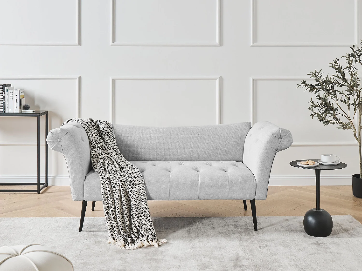 Chaise longue NANTILLY Tissu Gris clair