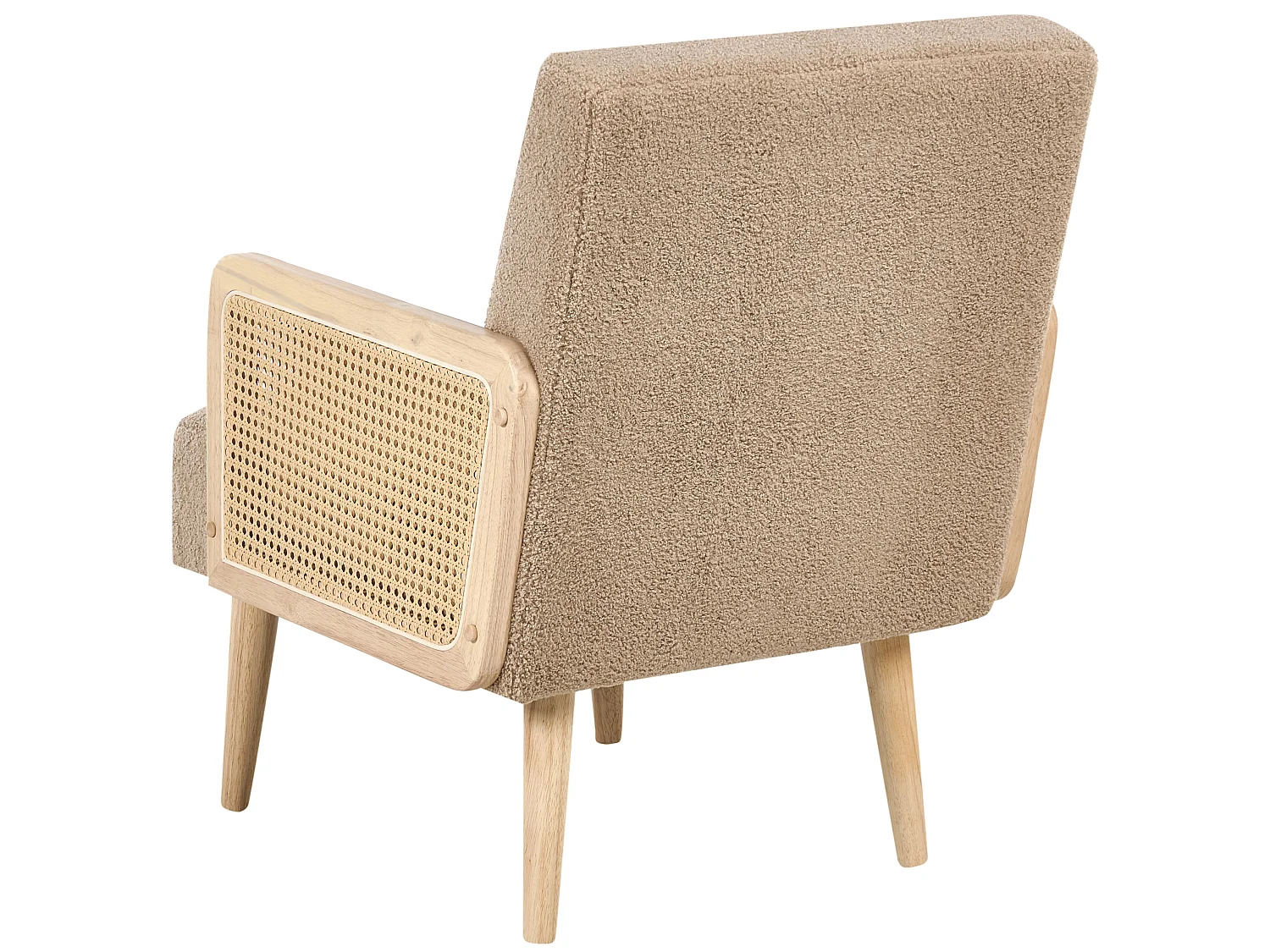 Fauteuil HOJBY Bouclé Beige sable
