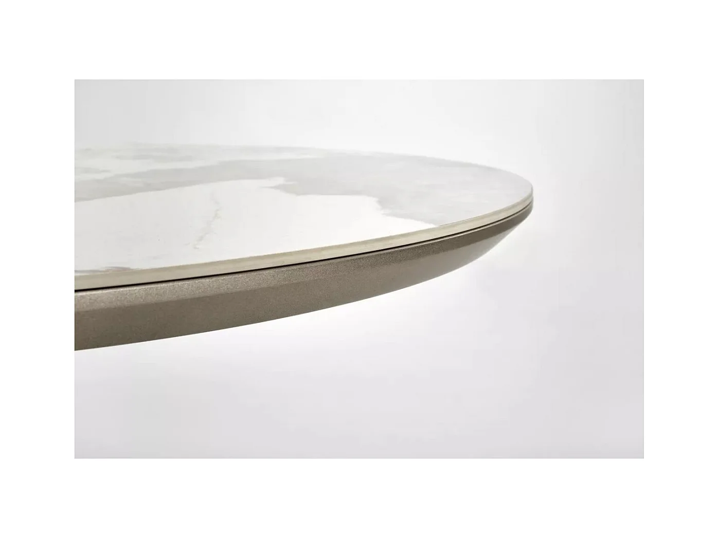 Table à manger Robinson (90x160-200)/Extensible/Céramique/Gris et Blanc