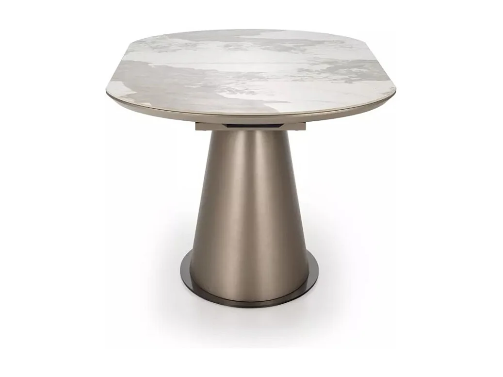 Tavolo da pranzo Robinson (90x160-200)/Allungabile/Ceramica/Grigio e Bianco